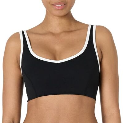 Amazon Essentials Damen Active FormFlex Butterweicher Sport-BH mit V-Ausschnitt und Kontrastbesatz, für leichten Halt, Schwarz/Weiß, XXL Amazon Essentials Damen Active FormFlex Butterweicher Sport-BH mit V-Ausschnitt und Kontrastbesatz, für leichten Halt, Schwarz/Weiß, XXL