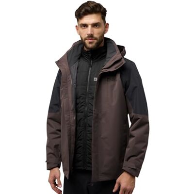 Jack Wolfskin Herren Romberg 3in1 Jkt M, Peat, XL EU Jack Wolfskin Herren Romberg 3in1 Jkt M, Peat, XL EU