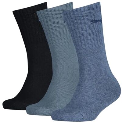 Puma Unisex Kinder Crew Socken, Denim Blue, 27-30 EU Puma Unisex Kinder Crew Socken, Denim Blue, 27-30 EU