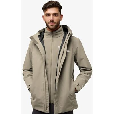 Jack Wolfskin Herren Altenberg 3in1 Jkt M, Linen, M EU Jack Wolfskin Herren Altenberg 3in1 Jkt M, Linen, M EU