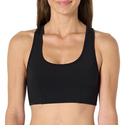 Amazon Essentials Damen Trainings-Sport-BH mit Mittlerer Stützkraft Und Ringerrücken, Schwarz, XL Amazon Essentials Damen Trainings-Sport-BH mit Mittlerer Stützkraft Und Ringerrücken, Schwarz, XL
