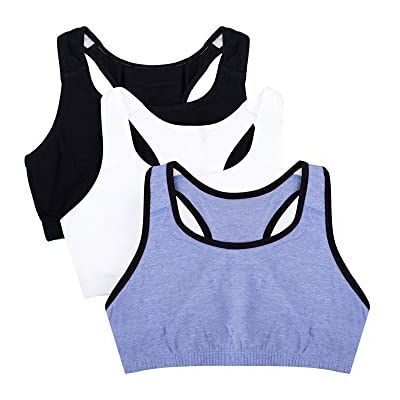 Fruit of the Loom Damen Tank-Stil, Modische Farben Sport-BH, Undurchsichtige, Blue Gem H W.blk/White/Black H, 80 (3er Pack) Fruit of the Loom Damen Tank-Stil, Modische Farben Sport-BH, Undurchsichtige, Blue Gem H W.blk/White/Black H, 80 (3er Pack)