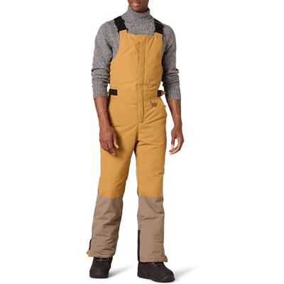 Amazon Essentials Herren Schnee-Latzhose, wasserabweisend, isoliert, Gold-Hellbraun, Farbblock, Größe XXL Amazon Essentials Herren Schnee-Latzhose, wasserabweisend, isoliert, Gold-Hellbraun, Farbblock, Größe XXL