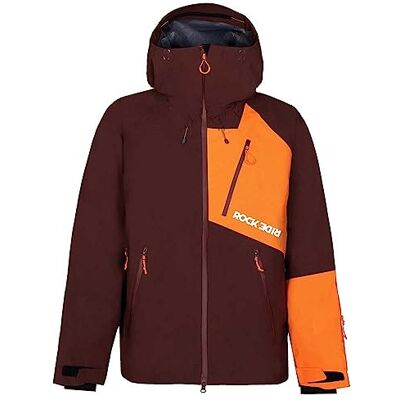Rock Experience REMJ08971 ICE THRILLER Jacket Men 0413 BITTER CHOCOLATE+0630 FLAME XXL Rock Experience REMJ08971 ICE THRILLER Jacket Men 0413 BITTER CHOCOLATE+0630 FLAME XXL