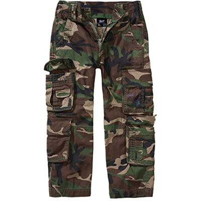 Brandit Kids Pure Vintage Pants, Farbe: Woodland, Größe: 122/128 Brandit Kids Pure Vintage Pants, Farbe: Woodland, Größe: 122/128