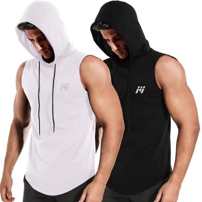 MEETWEE Herren Tank Top, Sportshirt mit Kapuze Ärmelloses Muskelshirts Fitness Sleeveless Shirt Atmungsaktiv Laufshirt Achselshirts Hoodie für Gym Running Training MEETWEE Herren Tank Top, Sportshirt mit Kapuze Ärmelloses Muskelshirts Fitness Sleeveless Shirt Atmungsaktiv Laufshirt Achselshirts Hoodie für Gym Running Training