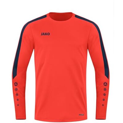 JAKO Herren Sweatshirt Power, Flame/Marine, XL JAKO Herren Sweatshirt Power, Flame/Marine, XL