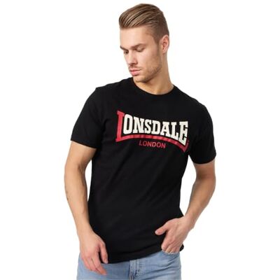 Lonsdale Two Tone-T-Shirt für Herren, Sommer-T-Shirt in regulärer Passform weiche gekämmte Baumwolle, lässiges Kurzarm-T-Shirt, leichtes T-Shirt mit Rundhalsausschnitt für den Alltag & zum Sport Lonsdale Two Tone-T-Shirt für Herren, Sommer-T-Shirt in regulärer Passform weiche gekämmte Baumwolle, lässiges Kurzarm-T-Shirt, leichtes T-Shirt mit Rundhalsausschnitt für den Alltag & zum Sport