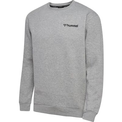 hummel Herren Hmlmover Cotton Sweatshirt, Grey Melange, S EU hummel Herren Hmlmover Cotton Sweatshirt, Grey Melange, S EU