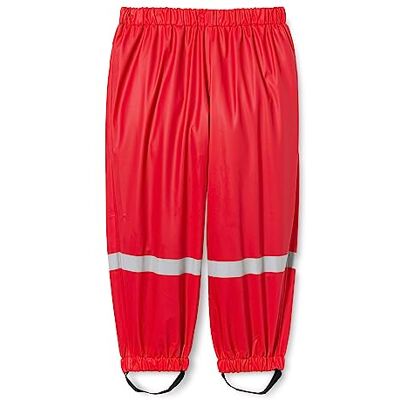 Playshoes Matschhose Regenlatzhose Fleece-Futter Unisex Kinder Wind- und wasserdichte Regenhose Regenbekleidung, rot Bundhose, 104 Playshoes Matschhose Regenlatzhose Fleece-Futter Unisex Kinder Wind- und wasserdichte Regenhose Regenbekleidung, rot Bundhose, 104