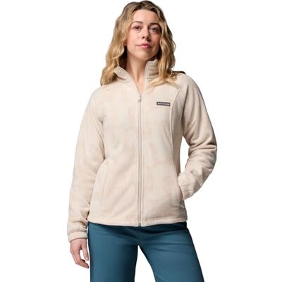 Columbia Benton Springs Jacke mit Reißverschluss, Bedruckt, Außenschicht Polyfleece, Slim Fit, auffallendes Design, praktische Eigenschaften Damen Columbia Benton Springs Jacke mit Reißverschluss, Bedruckt, Außenschicht Polyfleece, Slim Fit, auffallendes Design, praktische Eigenschaften Damen
