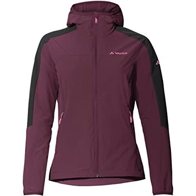 VAUDE Moab IV Softshelljacke für Damen – Winddichte Jacke mit Kapuze, wasserdicht und luftdurchlässig, aus Stretchmaterial – für Wandern und Radtouren – cassis, Größe: 40 VAUDE Moab IV Softshelljacke für Damen – Winddichte Jacke mit Kapuze, wasserdicht und luftdurchlässig, aus Stretchmaterial – für Wandern und Radtouren – cassis, Größe: 40