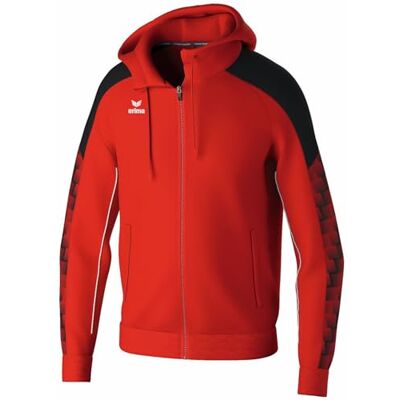 Erima Herren EVO Star Trainingsjacke mit Kapuze (1032401), rot/schwarz, L Erima Herren EVO Star Trainingsjacke mit Kapuze (1032401), rot/schwarz, L