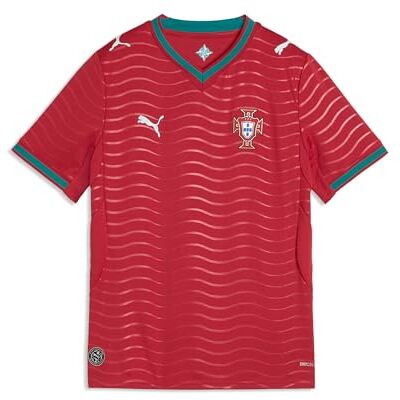 Puma Jungen Fpf Home Jersey Replica Jr Trikots, Club Red-Green Lagoon, 152 EU Puma Jungen Fpf Home Jersey Replica Jr Trikots, Club Red-Green Lagoon, 152 EU