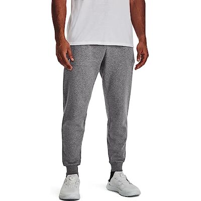 Under Armour Ua Mens Ua Rival Fleece Joggers Castlerock Light Heather / / White Md Under Armour Ua Mens Ua Rival Fleece Joggers Castlerock Light Heather / / White Md