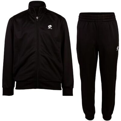 Lotto Trainingsanzug Kinder Schwarz in Größe 146-152 I Jogginganzug Kinder Regular Fit, 100% Polyester I Unisex Sportanzug für Jungen & Mädchen I Elastischer Bund & praktische Seitentaschen Lotto Trainingsanzug Kinder Schwarz in Größe 146-152 I Jogginganzug Kinder Regular Fit, 100% Polyester I Unisex Sportanzug für Jungen & Mädchen I Elastischer Bund & praktische Seitentaschen
