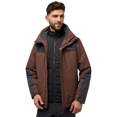 Jack Wolfskin Herren Jasper 3in1 Jkt M, Hot Choc, XL EU Jack Wolfskin Herren Jasper 3in1 Jkt M, Hot Choc, XL EU