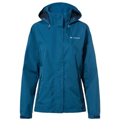 VAUDE Escape Light Regenjacke Damen – wasserdicht, atmungsaktiv und winddicht mit 2-Lagen-Membran, verstaubare Kapuze, 420g leicht shore blue, 42 VAUDE Escape Light Regenjacke Damen – wasserdicht, atmungsaktiv und winddicht mit 2-Lagen-Membran, verstaubare Kapuze, 420g leicht shore blue, 42
