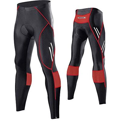 MEETWEE Herren Radlerhose Lange Fahrradhose, Kompression Radhose Leggings Radsport Hose für Männer Elastische Atmungsaktive 3D Schwamm Sitzpolster MEETWEE Herren Radlerhose Lange Fahrradhose, Kompression Radhose Leggings Radsport Hose für Männer Elastische Atmungsaktive 3D Schwamm Sitzpolster