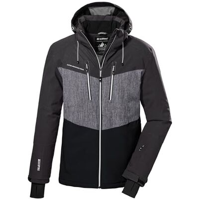 Killtec Herren Ksw 45 Mn Jckt Skijacke/Funktionsjacke Mit Abzippbarer Kapuze Und Schneefang, Grau, L EU Killtec Herren Ksw 45 Mn Jckt Skijacke/Funktionsjacke Mit Abzippbarer Kapuze Und Schneefang, Grau, L EU