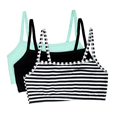 Fruit of the Loom Damen Spaghettiträger Baumwolle Pull Over 3er Pack Sport-BH, 75 Fruit of the Loom Damen Spaghettiträger Baumwolle Pull Over 3er Pack Sport-BH, 75