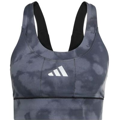 Adidas Damen Adi365 Running Pocket Graphic Medium Support Bra, Black, L Adidas Damen Adi365 Running Pocket Graphic Medium Support Bra, Black, L