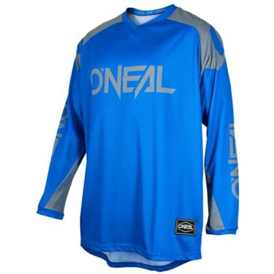 O'NEAL Jersey Enduro Motocross Atmungsaktives Material, Maximale Bewegungsfreiheit, Verlängerter Rücken Jersey Matrix Ridewear Erwachsene Blau Grau Größe M O'NEAL Jersey Enduro Motocross Atmungsaktives Material, Maximale Bewegungsfreiheit, Verlängerter Rücken Jersey Matrix Ridewear Erwachsene Blau Grau Größe M
