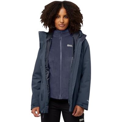 Jack Wolfskin Damen Rotwand 3in1 Jkt W, Midnight Sky, XL EU Jack Wolfskin Damen Rotwand 3in1 Jkt W, Midnight Sky, XL EU
