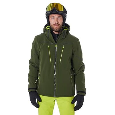 Killtec Herren Skijacke/Funktionsjacke mit abzipbarer Kapuze, Schneefang und Unterarmventilation KSW 50 MN SKI JCKT, waldgrün, L, 43441-000 Killtec Herren Skijacke/Funktionsjacke mit abzipbarer Kapuze, Schneefang und Unterarmventilation KSW 50 MN SKI JCKT, waldgrün, L, 43441-000