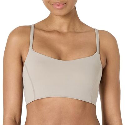 Amazon Essentials Damen Active FormFlex Butterweicher Yoga-Sport-BH mit Herzausschnitt, für leichten Halt, Taupe, XXL Amazon Essentials Damen Active FormFlex Butterweicher Yoga-Sport-BH mit Herzausschnitt, für leichten Halt, Taupe, XXL