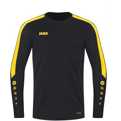 JAKO Herren Sweatshirt Power, Schwarz/Citro, L JAKO Herren Sweatshirt Power, Schwarz/Citro, L