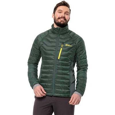 Jack Wolfskin Herren Routeburn Pro Ins Jkt M, Black Olive/Firefly, S EU Jack Wolfskin Herren Routeburn Pro Ins Jkt M, Black Olive/Firefly, S EU
