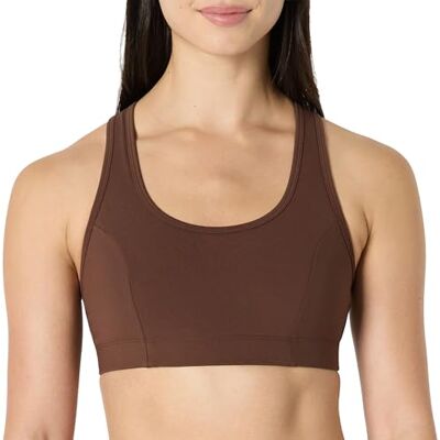 Amazon Essentials Damen Trainings-Sport-BH mit Mittlerer Stützkraft Und Ringerrücken, Haselnuss, L Amazon Essentials Damen Trainings-Sport-BH mit Mittlerer Stützkraft Und Ringerrücken, Haselnuss, L
