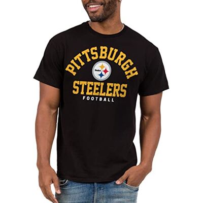 Junk Food Unisex Classic Team Logo NFL T-Shirt, Schwarz, XL EU Junk Food Unisex Classic Team Logo NFL T-Shirt, Schwarz, XL EU