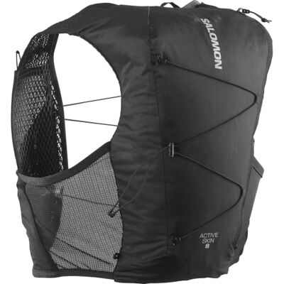 Salomon Active Skin 8 No Flasks Unisex-Hydrationsweste Trail Running Wandern MTB, Kompatibel mit weichen Trinkflaschen (Nicht enthalten), Einfache Flüssigkeitszufuhr, Präzise Passform Salomon Active Skin 8 No Flasks Unisex-Hydrationsweste Trail Running Wandern MTB, Kompatibel mit weichen Trinkflaschen (Nicht enthalten), Einfache Flüssigkeitszufuhr, Präzise Passform