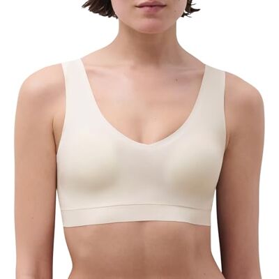 Chantelle Damen Softstretch V-Ausschnitt Bralette, Elfenbein, M/L Chantelle Damen Softstretch V-Ausschnitt Bralette, Elfenbein, M/L