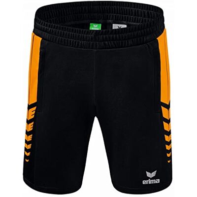 Erima Unisex Kinder Six Wings Kurze Short (1152217), schwarz/New orange, 152 Erima Unisex Kinder Six Wings Kurze Short (1152217), schwarz/New orange, 152