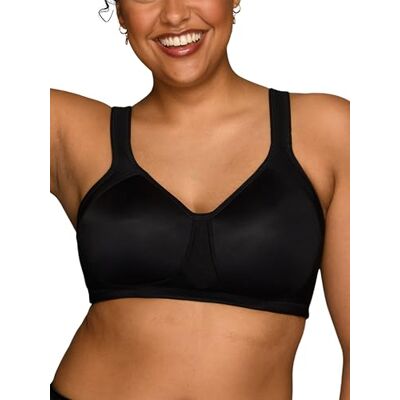 Vanity Fair Damen Sport-BHS, Atmungsaktiv, Feuchtigkeitsableitend, Gepolsterte Körbchen Bis DDD BH, Undurchsichtige, Kabellos-Schwarz, 95B Vanity Fair Damen Sport-BHS, Atmungsaktiv, Feuchtigkeitsableitend, Gepolsterte Körbchen Bis DDD BH, Undurchsichtige, Kabellos-Schwarz, 95B