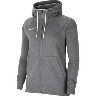 NIKE Damen Nk Flc Park20 Fz Hoodie Sweatshirt, Charcoal Heathr/White/White, XS EU NIKE Damen Nk Flc Park20 Fz Hoodie Sweatshirt, Charcoal Heathr/White/White, XS EU