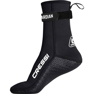Cressi Guardian Mid High Neoprene Socks 2mm XS 2mm Neopren Mittelhohe Socken mit Klettverschluss, Ideal für alle Wassersportbegeisterten, Schwarz, XS, Unisex Cressi Guardian Mid High Neoprene Socks 2mm XS 2mm Neopren Mittelhohe Socken mit Klettverschluss, Ideal für alle Wassersportbegeisterten, Schwarz, XS, Unisex