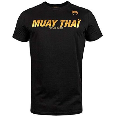 Venum , Muay Thai VT T-Shirt, Herren, XL, Schwarz/Gold Venum , Muay Thai VT T-Shirt, Herren, XL, Schwarz/Gold