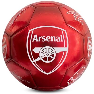 Hy-Pro Offiziell lizenzierter Arsenal FC Classic Signature Fußball, Metallic, Größe 5, Gunners, Training, Match, Merchandise, Sammlerstück für Kinder und Erwachsene Hy-Pro Offiziell lizenzierter Arsenal FC Classic Signature Fußball, Metallic, Größe 5, Gunners, Training, Match, Merchandise, Sammlerstück für Kinder und Erwachsene