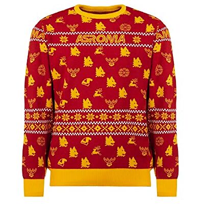 AS Roma Weihnachtspullover 2022 as Rom Pullover, Rot und Gelb AS Roma Weihnachtspullover 2022 as Rom Pullover, Rot und Gelb