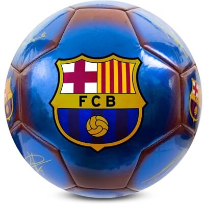 Hy-Pro Offiziell lizenzierter FC Barcelona Classic Signature Fußball, Metallic, Größe 5, Barca, Training, Match, Merchandise, Sammlerstück für Kinder und Erwachsene, Blau/Rot Hy-Pro Offiziell lizenzierter FC Barcelona Classic Signature Fußball, Metallic, Größe 5, Barca, Training, Match, Merchandise, Sammlerstück für Kinder und Erwachsene, Blau/Rot