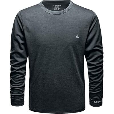 Schöffel Herren Merino Sport Shirt 1/1 Arm M, temperaturregulierendes Langarmshirt, atmungsaktives Funktionsunterwäsche-Shirt in Wollqualität, anthrazit, XL Schöffel Herren Merino Sport Shirt 1/1 Arm M, temperaturregulierendes Langarmshirt, atmungsaktives Funktionsunterwäsche-Shirt in Wollqualität, anthrazit, XL