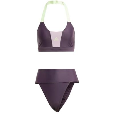 Adidas Women's Sportswear Colorblock Bikini Badeanzug, Aurora Black/Preloved Fig, XXS Adidas Women's Sportswear Colorblock Bikini Badeanzug, Aurora Black/Preloved Fig, XXS