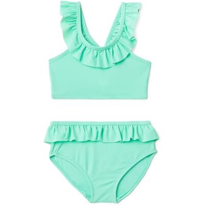 Amazon Essentials Mädchen Zweiteiliges Bikini-Set mit Rüschen , Kräftiges Minzgrün, 11-12 Jahre Amazon Essentials Mädchen Zweiteiliges Bikini-Set mit Rüschen , Kräftiges Minzgrün, 11-12 Jahre