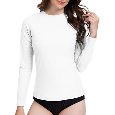 MEETWEE kurz & Langarm Damen Surf Rash Guard Sonnenschutz Badeanzug UV-Schutz Shirt UPF 50+ Kurzarm Badeoberteil Schnell trocknendes Schwimm-Sonnenschutzshirt für Wassersport MEETWEE kurz & Langarm Damen Surf Rash Guard Sonnenschutz Badeanzug UV-Schutz Shirt UPF 50+ Kurzarm Badeoberteil Schnell trocknendes Schwimm-Sonnenschutzshirt für Wassersport