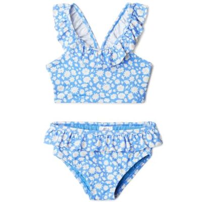 Amazon Essentials Mädchen Zweiteiliges Bikini-Set mit Rüschen , Blau Streublumen, 9 Jahre Amazon Essentials Mädchen Zweiteiliges Bikini-Set mit Rüschen , Blau Streublumen, 9 Jahre