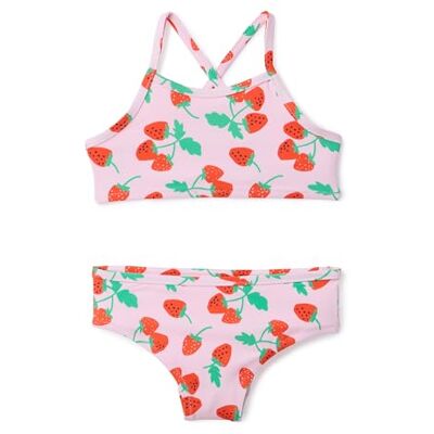 Amazon Essentials Mädchen Bikini-Set, Rosafarbene Tomaten-rote Erdbeeren, 9 Jahre Amazon Essentials Mädchen Bikini-Set, Rosafarbene Tomaten-rote Erdbeeren, 9 Jahre